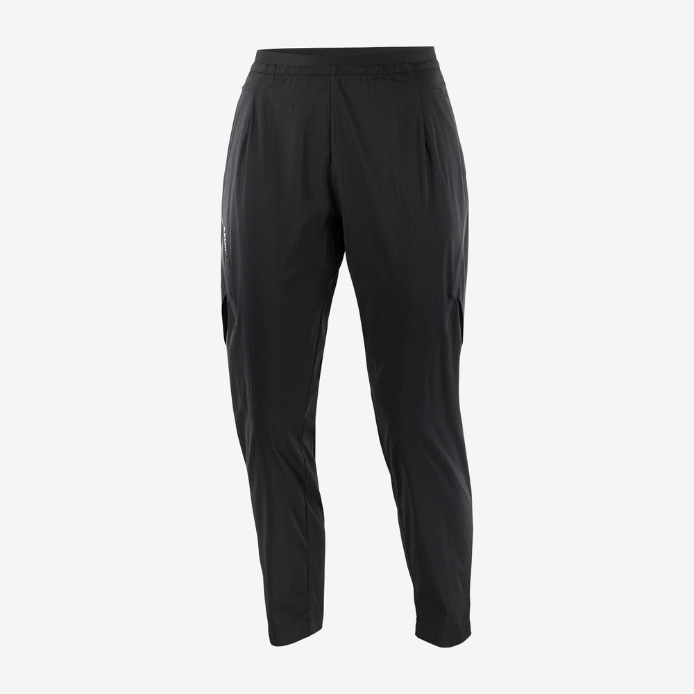 Salomon Runlife Pants Womens M Deep Black New‎ Technical Running Hiking Climbing